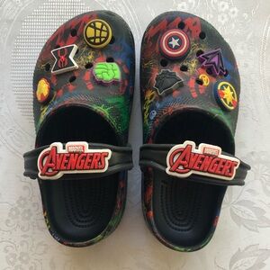 Crocs Superhero Marvel Avengers Clogs Sandals Slip-On Rubber Shoes Kids Size J-1